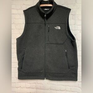 The North Face Men's Charcoal Knit Fleece Vest Size XL